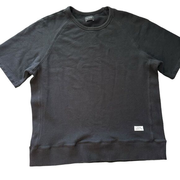 STAMPD men’s Short Sleeve Pullover Sweatshirt heavy knit crew black medium - Picture 3 of 11